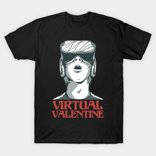 Virtual Valentine VR Gaming Video Games Boy Valentines Day T-Shirt by deificusArt